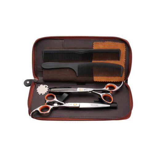 SMITH CHU ( CL34 ) Professional 6" Barber Hair Cutting & Thinning Scissor Shears Kit for Salon and Home Use