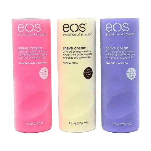 Eos Ultra Moisturizing Shave Cream Variety Pack : Pomegranate-Raspberry, Lavender Jasmine, Vanilla Bliss - 3 x 7.0 Ounce