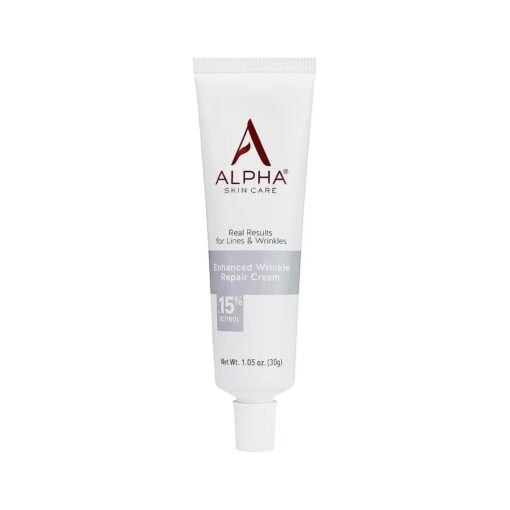 Alpha Skin Care Enhanced Wrinkle Repair Cream Anti-Aging Formula 0.15 % Retinol Vitamin A, C & E Reduces the Appearance of Lines & Wrinkles |For All Skin Types 1.05 Oz, White