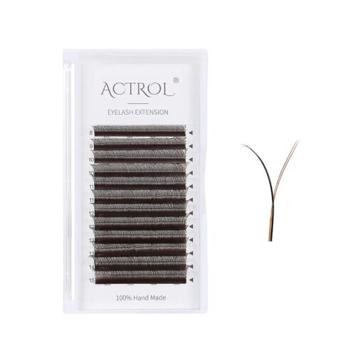 YY Eyelashes Extension Lashes Dark Brown C Curl 0.07mm 8-15mm Mixed Y Lash Volume Extension Easy Fans Y Shaped Premade Soft Eyelashes Supply