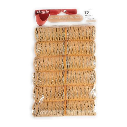 1-1/2" XL Wire Mesh Hair Rollers - 12 Pcs .