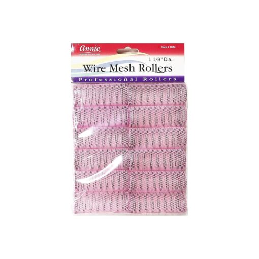 1-1/8" Wire Mesh Hair Rollers - 12 Pcs .