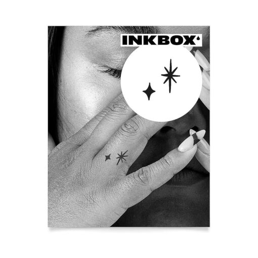 Inkbox Temporary Tattoos, Semi-Permanent Tattoo, One Premium Easy Long Lasting, Water-Resistant Temp Tattoo with For Now Ink - Lasts 1-2 Weeks, Sparkle, 1 x 1 in