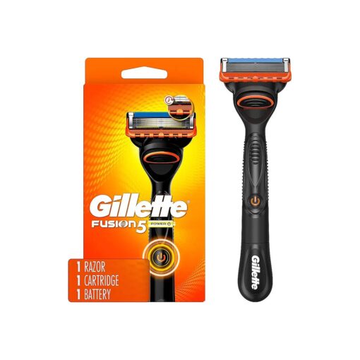 Gillette Fusion5 Power Razor for Men, 1 Gillette Power Razor Handle + 1 Blade Refill