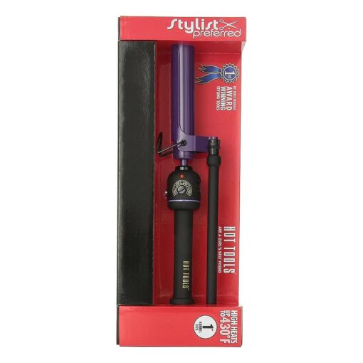 HOT TOOLS 2108 Nano Ceramic Marcel Curling Iron, Black/Purple, 1 Inch