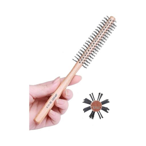 PERFEHAIR Small Round Brush for Short Hair, 1 Inch Mini Quiff Roller for Women and Men, Best for Thin Hair, Bangs, Beard, Styling, Lifting, Curling