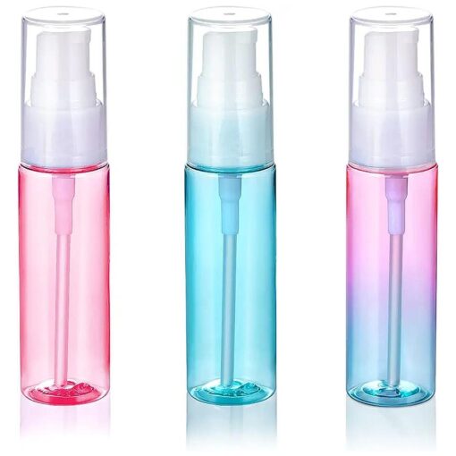 Small Pump Bottles 1 oz Travel Size Leakproof Pump Bottles for Lotion, Shampoo, Essential Oil and Other Toiletries with Bottle Label