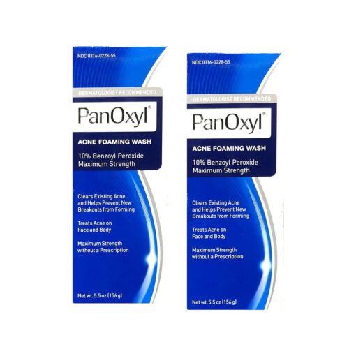 PanOxyl 10 % Acne Foaming Wash 5.5 Ounce ( Value Pack of 2 )