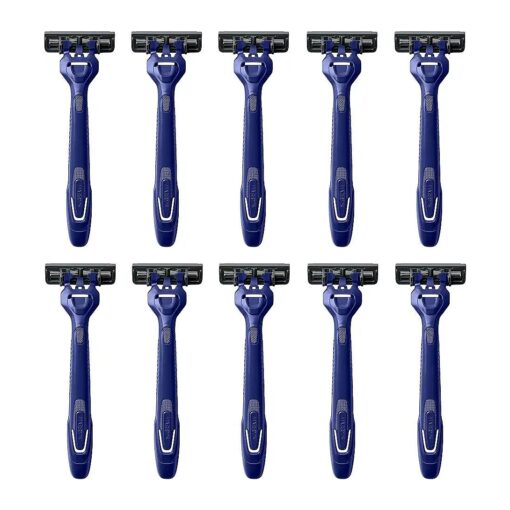 Harry 's Men 's Disposable Razors, 3-Blade Razors with Lubricating Strip and Pivoting Head, 10 count