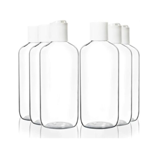 Youngever 10 Pack 8 Ounce Empty Squeeze Containers with Disc Cap, Plastic Bottles with Disc Top Flip Cap, Refillable Cosmetic Bottles, Squeeze Containers for Shampoo, Body Soap, Toner, Lotion, Cream