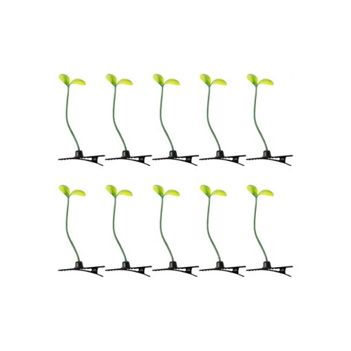 Framendino, 10 Pack Funny Bean Sprout Hair Clips Plant Grass Hair Barrette for Women Girls