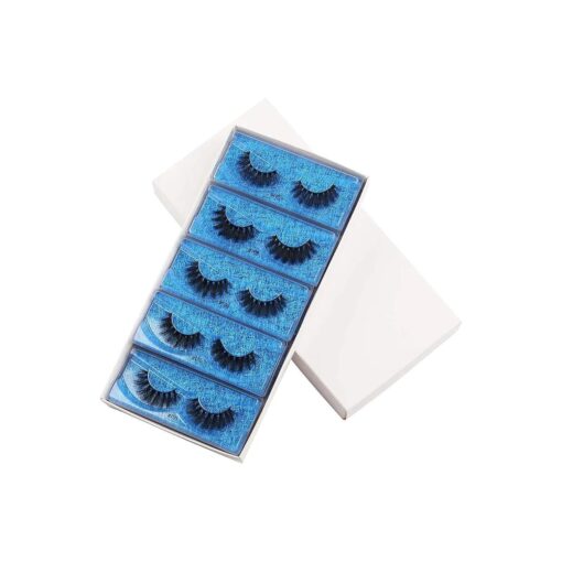 10 Pairs Wholesale Natural Mink Eyelashes 3D Mink Lashes Long Thick False Eyelashes High Volume Eye lashes Hand made Makeup Eyelash Soft ( Blue-107 )