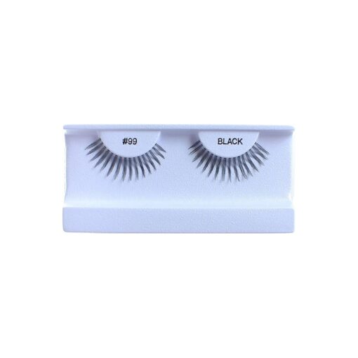 10 Pairs 100 % Human Hair False Eyelashes Natural Black # 99