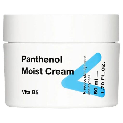 TIAM Panthenol Moist Cream, 10 % Panthenol Cream ( B5 Vitamin ), Hydrating Facial Cream for Sensitive Skin, Face Moisturizer, Panthenol Heals Damaged Skin, K-beauty 1.7 fl.oz .