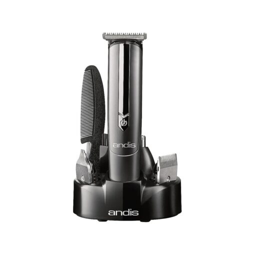 Andis 22705 EasyTrim2 10-Piece Precision Personal Ear, Nose, Eyebrow and Beard Trimmer Kit, Gray