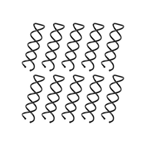 10PC Spiral Hair Pins, Twist Hair Pins Corkscrew Hair Pins Spin Pins Non-Scratch Round Clip for Women Hair Style DIY ( Black )