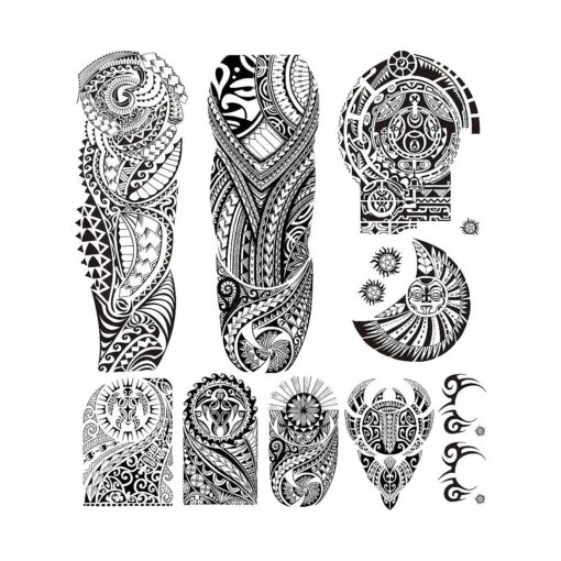 Tirbal Totem sleeve Tattoos Fake Totem Half Arm Tattoos and Full Sleeve Tattoo Stickers for Women Men, 10-Sheet