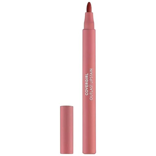 COVERGIRL Outlast, 10 Sugey Girl, Lipstain, Smooth Application, Precise Pen-Like Tip, Transfer-Proof, Satin Stained Finish, Vegan Formula, 0.06oz