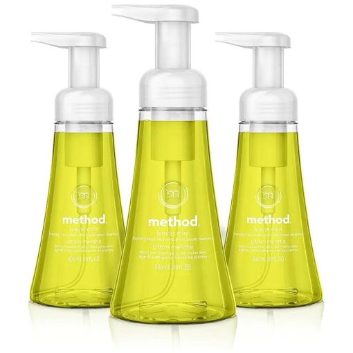 Method Foaming Hand Soap, Lemon Mint, Biodegradable Formula, 10 fl oz ( Pack of 3 )