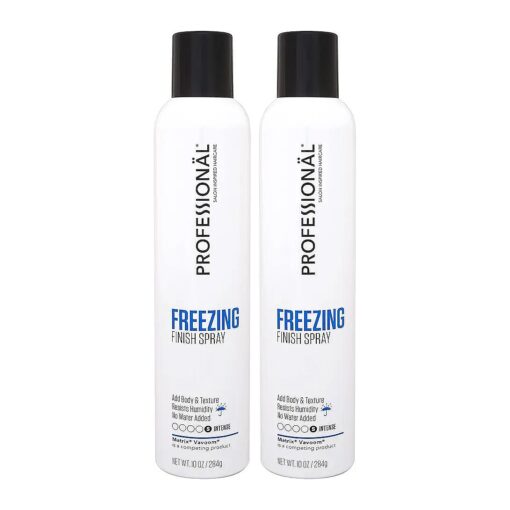 Freezing Finish Hair Spray - ( 2-Pack ) 10 oz - 55 % VOC Extra Strong Intense Hold Hair Spray - Humidity-Resistant Finish Spray