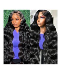 28 Inch Body Wave Lace Front Wigs Human Hair 180 Density 13x4 HD Transparent Lace Frontal Wigs Human Hair Pre Plucked With Baby Hair Glueless Wigs Human Hair for Women