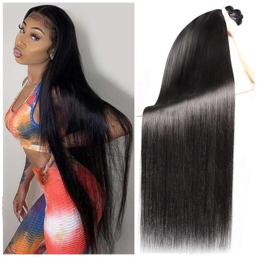 Human Hair Bundles Straight Bundles Human Hair 4 Bundles 18 20 22 24 Inch 100 % Unprocessed Brazilia Virgin Straight Hair Bundles Deals Human Hair Natural Color ( 4 Bundles Human Hair Straight )