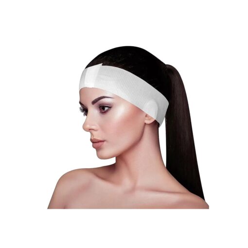 100 Ct, Disposable Spa Facial Headbands with Convenient Closure