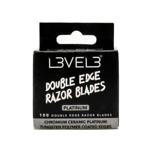 Level 3 Double Edge Razor Blades - Platinum Coated, Stainless Steel Razor Blades for the Close Shave - for Double Edged Safety Razors - 100 Count