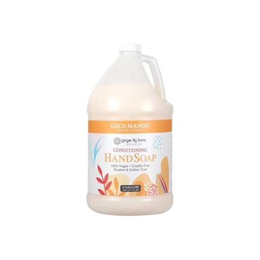 Ginger Lily Farms Botanicals All-Purpose Liquid Hand Soap Refill, Coco Mango, 100 % Vegan & Cruelty-Free, Coconut Mango Scent, 1 Gallon ( 128 fl oz )