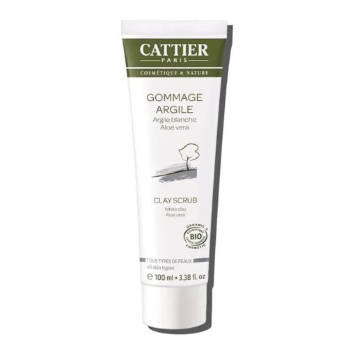 Cattier Organic White Clay Face Scrub With Aloe Vera 100 ml