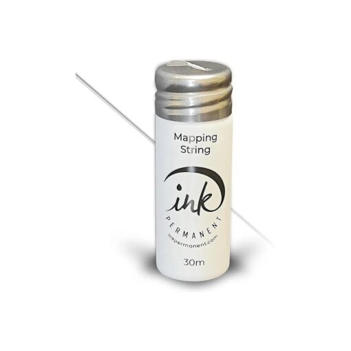 White Brow Mapping String [ 100 Ft Bottles - 30 m ] Pre-Inked Mapping String for Permanent Makeup and Microblading Supplies | Brow Mapping Kit | Mapping String for Brow Mapping ( White )