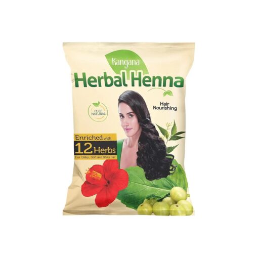 Kangana Herbal Henna Powder for Silky, Soft & Shiny Hair - 100 % Natural Henna Powder for Hair - 100 Grams ( 3.5 Oz )