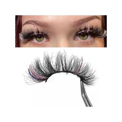 DOLLSTHETIC ( r ) - Original Doll | Glitter eyelashes, Thicker and fuller, comfortable lash band, TikTok Viral, 60 Wears Reusable Faux Mink Lashes, 25mm - 1 Pair