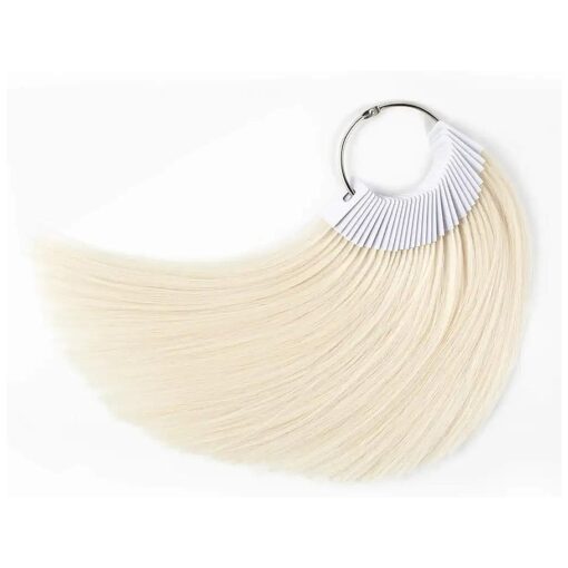 Hair Swatches 100 % Human Hair Color Rings Testing Fashion Colors Samples 8 inch Lightest Blonde 30 PCS/Pack