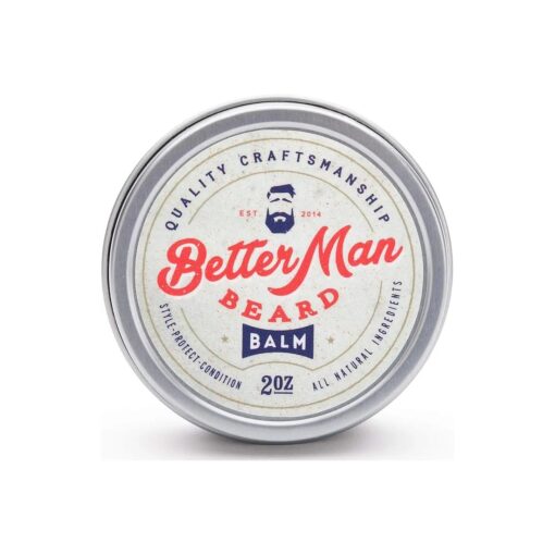 BETTER MAN BEARD Balm - 2 oz All-Natural Moisturizing Beard Balm with Therapeutic Grade Essential Oils & 100 % Natural Formula - Balm-01