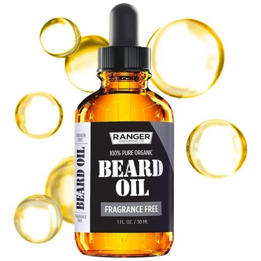 Leven Rose Beard Oil for Men and Beard Softener 100 % Pure Natural for Bearded Men, Mustaches, and Moisturized Skin 1 oz by Ranger Grooming Co