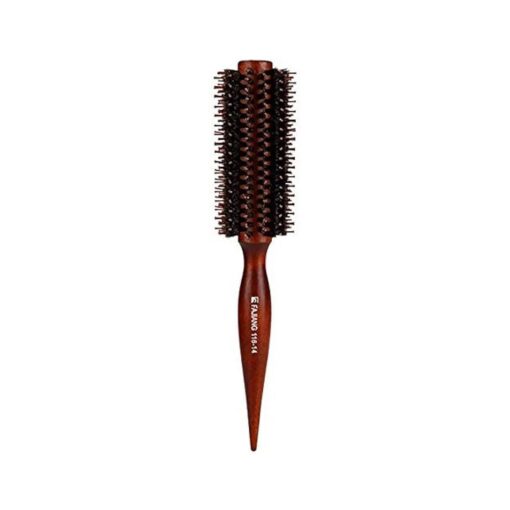 Styling Essentials 100 % Natural Boar Bristles Hair Brush With Pin Tail, Round Comb Ruled 2.1-Inch