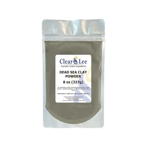 Dead Sea Clay Cosmetic Grade Powder - 100 % Pure Natural Powder - Great For Skin Detox, Rejuvenation, and More - Heal Damaged Skin - DIY Clay Face Mask ( 8 oz )