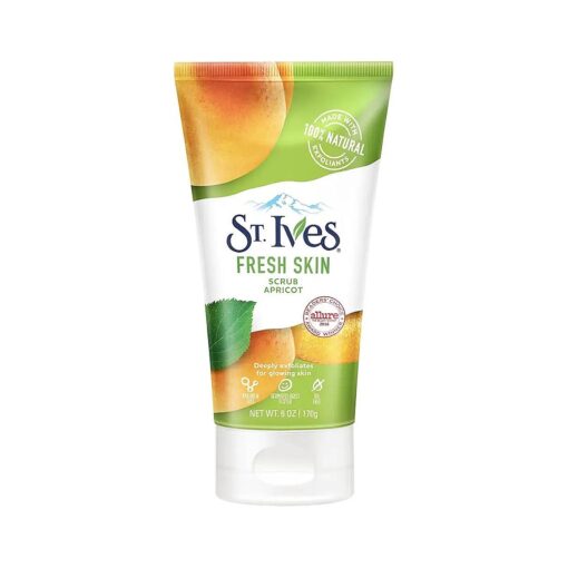 St. Ives Fresh Skin Apricot Face Scrub, Deep Exfoliator Skin Care for Clean, Glowing Skin, Oil-free Facial Scrub Made with 100 % Natural Exfoliants, 6 oz, 6 Pack