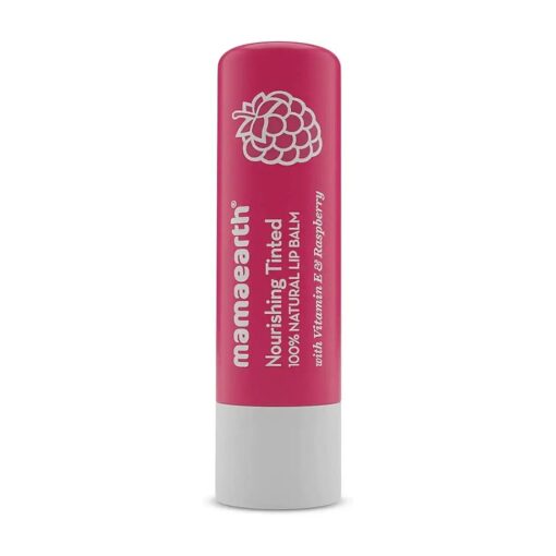 Mamaearth Nourishing Lip Balm Tinted 100 % Natural with Vitamin E and Raspberry - 4 g