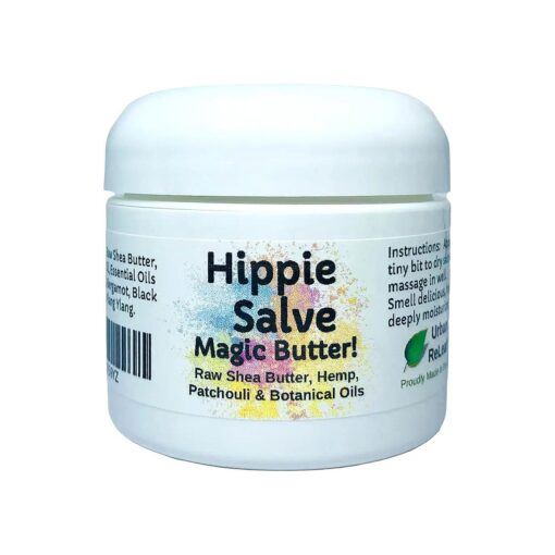 Urban ReLeaf Hippie Salve Magic Butter ! Groovy Botanicals, Shea Butter and 100 % Natural, Patchouli, Ylang, Bergamot, Vitamin Rich, Deeply Moisturizing & Healing