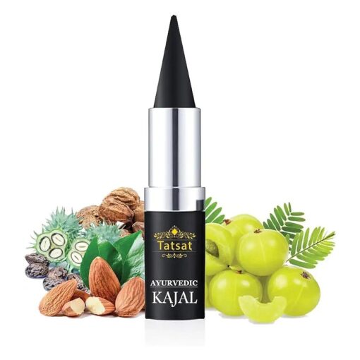 TATSAT - WELLNESS THROUGH AYURVEDA-100 % Natural Ayurvedic herbal eyeliner made from Thriphala soot