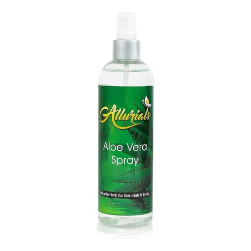 100 % Pure & Organic Aloe Vera Spray, Clinically tested & Dermatologist approved, Hydrates & Heals Dry & Damaged Skin & Hair- 12 Oz