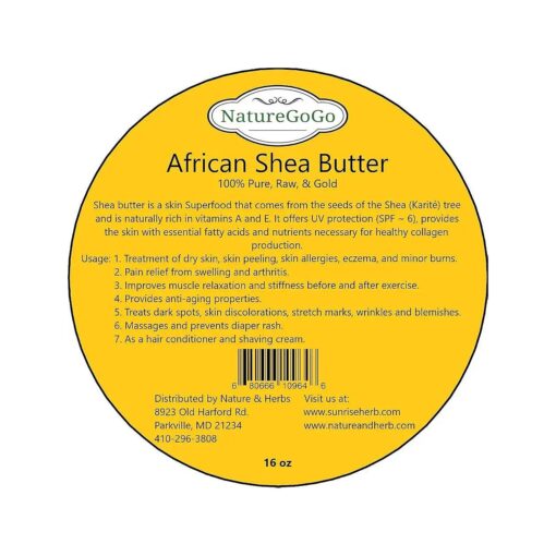 100 % Organic West African Shea Butter 16 oz