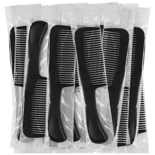 100 Pack Combs In Bulk Individually Wrapped, Hair Combs, Bulk Combs For Homeless Individually Wrapped For Women, Kids, Hotel, Airbnb, Shelter/Homeless/Nursing Home/Charity/Church ( Black,100 )