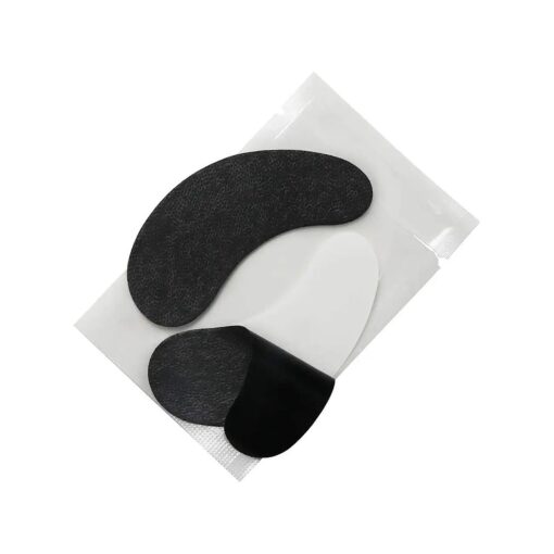 100 Pairs Set Under Eye Pads Disposable Eye Gel Patches for Eyelash Extensions Tool Kit, Black Film