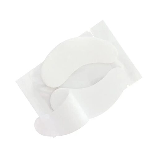 100 Pairs Set Under Eye Pads Disposable Eye Gel Patches for Eyelash Extensions Tool Kit, White Film