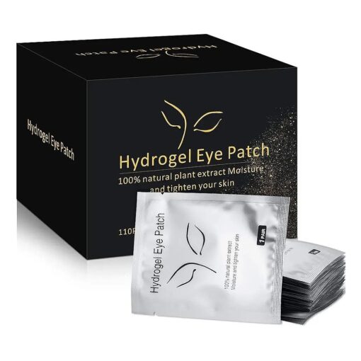 100 Pairs Under Eye Pads, Eyelash Extension 100 % Natural Hydrogel Patch Lash Gel Pad for Extensions supplies, Beauty Makeup Mask Kit