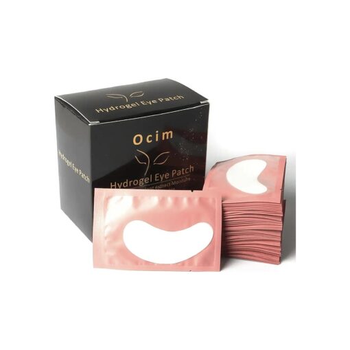 100 Pairs Under Eye Gel Pads Hydrogel Eye Patches for Eyelash Extension -100 % Natural Lint Free DIY Lashes Extension Supplies ( Pink )