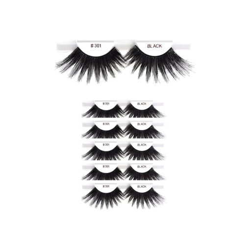 6packs Eyelashes - # 301 Christina 100 % Human Hair Fake Eyelashes